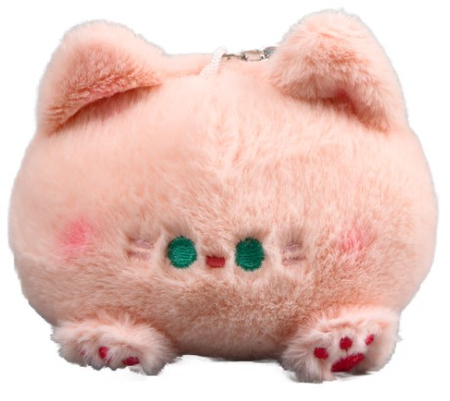 Брелок-антистресс текстильный Sima-Land, 11 см, «Котик-кругляш», цвет розовый