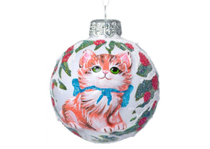 Игрушка елочная «Котенок», диаметр 80 мм Игрушка елочная «Котенок», диаметр 80 мм