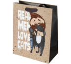 Пакет подарочный крафт Meshu, 18×23×10 см, Real Men, выборочный УФ-лак