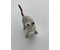 Фигурка фарфоровая №02, «Кот белый с рыжим хвостом смотрит»