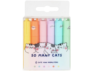 Набор маркеров-текстовыделителей мини M&G So Many Cats