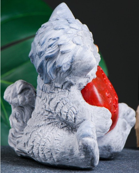 Фигура гипсовая «Котик с сердцем. Я тебя люблю», 13*10*11 см, серый Фигура гипсовая «Котик с сердцем. Я тебя люблю», 13*10*11 см, серый