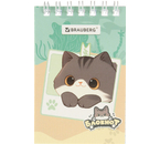 Блокнот на гребне Brauberg А7, 75×105 мм, 40 л., клетка, «Милые коты» Блокнот на гребне Brauberg А7, 75×105 мм, 40 л., клетка, «Милые коты»