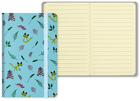 Книжка записная на резинке «Котики и листочки» (А6), 90*140 мм, 80 л., линия, голубая Книжка записная на резинке «Котики и листочки» (А6), 90*140 мм, 80 л., линия, голубая