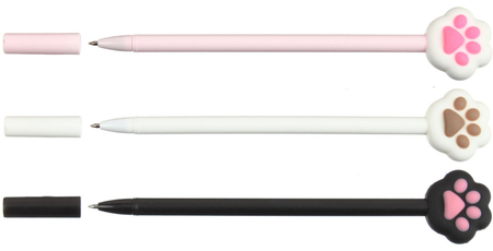 Ручка шариковая с топпером, «Лапка», корпус ассорти, стержень синий Ручка шариковая с топпером, «Лапка», корпус ассорти, стержень синий