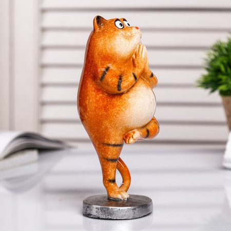 Сувенир полистоун лак «Котик», 15*7*6 см, «В позе дерева»