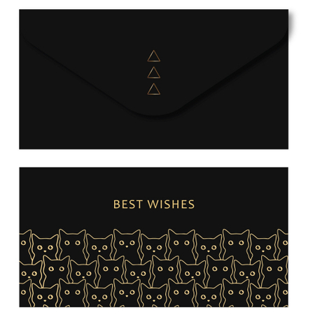 Открытка-конверт для денег Meshu, 85*164 мм, Best Wishes Открытка-конверт для денег Meshu, 85*164 мм, Best Wishes