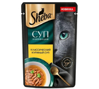 Корм влажный Sheba (для взрослых кошек), 70 г, «Суп с курицей»