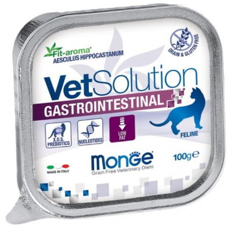 Корм влажный Monge VetSolution Gastrointestinal (при заболеваниях ЖКТ у кошек), 100 г