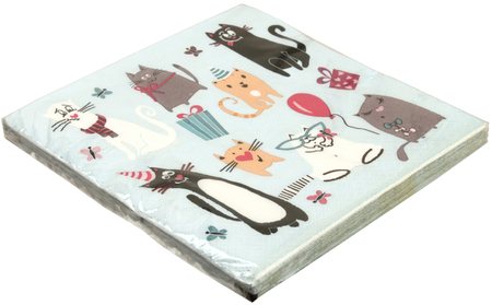 Салфетки сервировочные «ПатиБум», 33*33 см, 12 шт., «Кошки» Салфетки сервировочные «ПатиБум», 33*33 см, 12 шт., «Кошки»