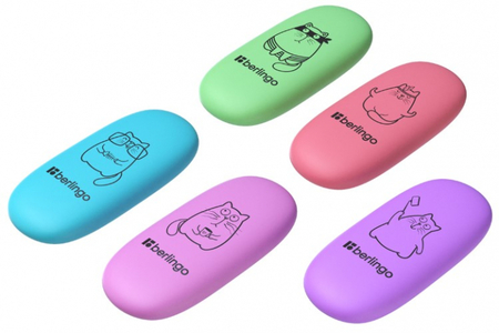 Ластик Berlingo Lazy Cats, 49*23*4 мм, ассорти Ластик Berlingo Lazy Cats, 49*23*4 мм, ассорти