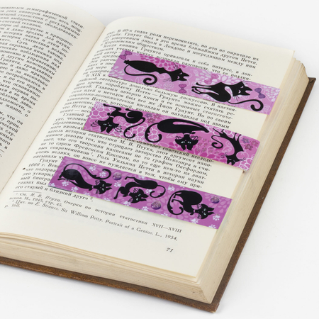 Закладки магнитные для книг «Юнландия», 6 шт., 25*196 мм, «Гламур»