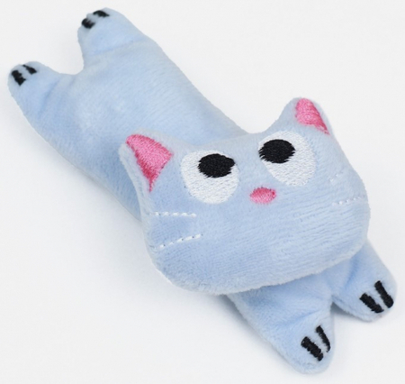Тканевая игрушка с кошачьей мятой, «Киса», высота 11 см, голубая