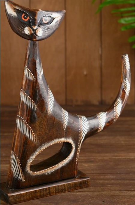 Сувенир деревянный Sima-Land, 35*28*5 см, «Лунный кот» Сувенир деревянный Sima-Land, 35*28*5 см, «Лунный кот»