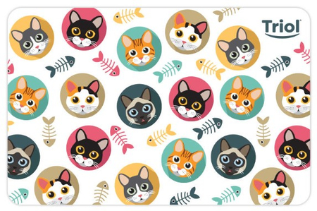 Коврик под миску Triol, 430*280 мм, «Котята»