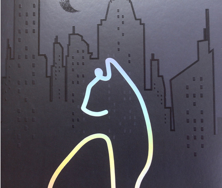 Тетрадь общая А5, 48 л. на скобе «Голографические кошки», 163*203 мм, клетка, ассорти