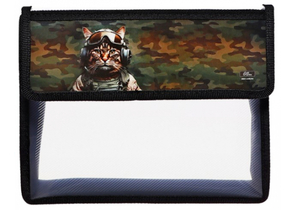 Папка для тетрадей на липучке Calligrata, 230×190×50 мм, «Кот камуфляж» Папка для тетрадей на липучке Calligrata, 230×190×50 мм, «Кот камуфляж»