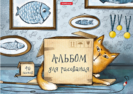 Альбом для рисования А4 ErichKrause, 40 л., Cat & Box