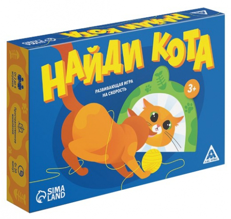 Игра развивающая на скорость «Найди кота», 61 карта, 3+