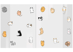 Обложка для тетрадей и дневников Funster, 210×350 мм, 110 мкм, Cats