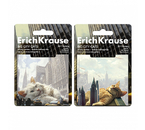 Бумага для заметок с липким краем ErichKrause, 75×75 мм, 1 блок×50 л., Big City Cats, ассорти
