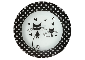 Тарелка стеклянная суповая «Котики», 450 мл, диаметр 18,8 см Тарелка стеклянная суповая «Котики», 450 мл, диаметр 18,8 см