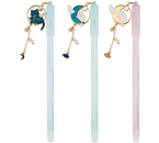 Ручка гелевая Meshu «Пиши-Стирай» с топпером, Grace Cats, корпус ассорти, стержень синий