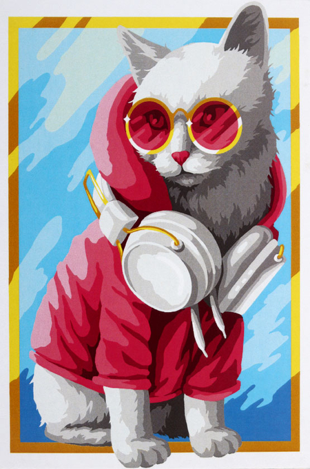 Картина по номерам на картоне «Три совы», 30*40 см, «Стильная кошка»