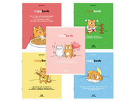 Тетрадь общая А5, 48 л. на скобе «Кот-Энтузиаст»