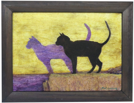 Картина «Кот» №2605 (Джонс А.С.), 17*24 см, холст, масло