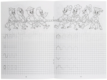Пропись-раскраска «Прописи по точкам. Проф-Пресс», ~А5 (140*200 мм), 8 л., «Веселые линии»