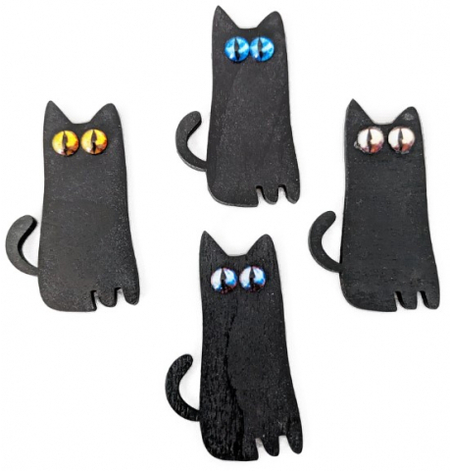 Магнит деревянный «Глазастик» (Марданов А.А.), 7*4 см, черный (цвет глаз — ассорти) Магнит деревянный «Глазастик» (Марданов А.А.), 7*4 см, черный (цвет глаз — ассорти)