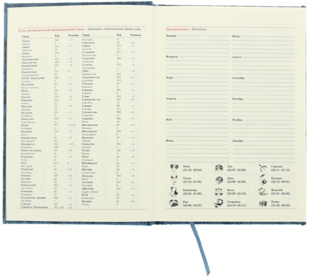 Ежедневник недатированный Lorex Velvet А6 (В6), 125*175 мм, 192 л., синий