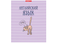 Тетрадь предметная А5, 48 л. на скобе «Жиза кота»