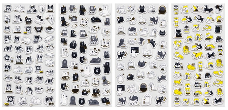 Наклейки виниловые декоративные Funster, 17,5*9 см, «Забавные зверята», ассорти