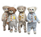 Игрушка мягкая «Кот» (Пинчук М.Ю.), 7×8,5×16 см, ассорти