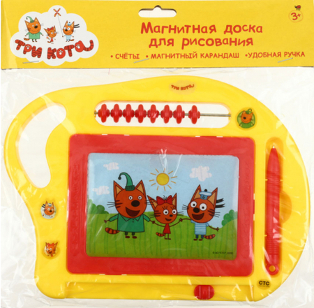 Доска для рисования магнитная «Играем вместе», 230*180 мм, «Три кота» Доска для рисования магнитная «Играем вместе», 230*180 мм, «Три кота»