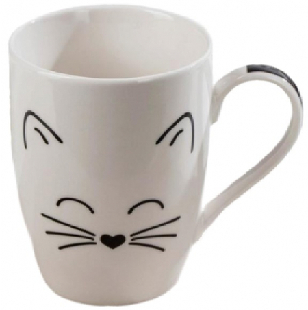 Кружка фарфоровая Sima-Land, 350 мл, «Белый кот» Кружка фарфоровая Sima-Land, 350 мл, «Белый кот»