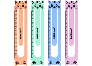Закладки пластиковые фигурные ErichKrause, 4 шт., 165×35 мм, Matt Pastel Bloom, ассорти
