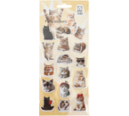 Наклейки объемные Meshu, 10×23 см, 16 шт., Wow Cat