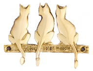 Ключница настенная из латуни «Три кота»