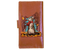 Кошелек на кнопке мини из натуральной кожи, 18*9*1 см, «Кот в шарфике», рыжий