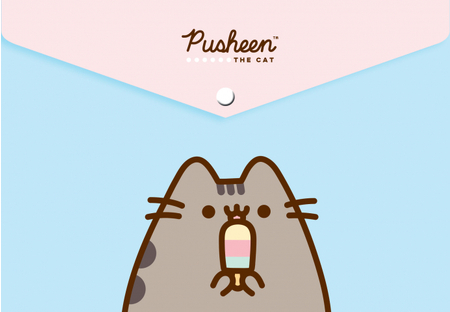 Папка для тетрадей на кнопке Pusheen, 235*330 мм Папка для тетрадей на кнопке Pusheen, 235*330 мм