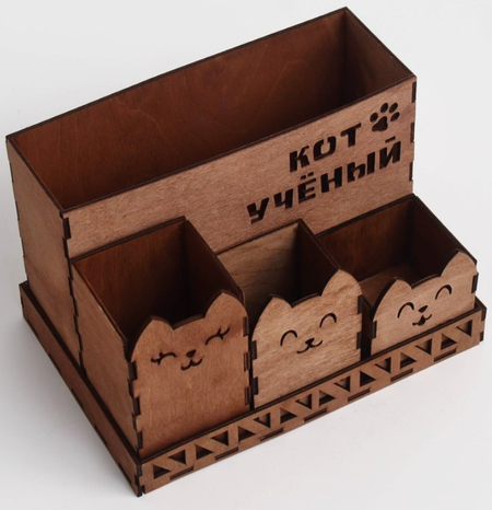 Органайзер деревянный Sima-Land, 23,5*14,2*3 см, «Коты» Органайзер деревянный Sima-Land, 23,5*14,2*3 см, «Коты»