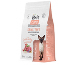 Корм сухой Brit Care Superpremium Sensitive Healthy Digestion (для здорового пищеварения кошек), 1,5 кг, индейка и ягненок