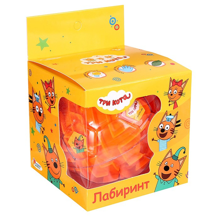 Игра шар-лабиринт логическая «Три Кота», 3+