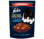 Корм влажный Purina Felix «Мясные ломтики», 75 г, говядина