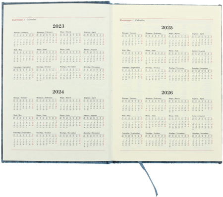 Ежедневник недатированный Lorex Velvet А6 (В6), 125*175 мм, 192 л., синий