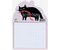 Блокнот фигурный «Кот» на магните, 10,5*14,5 см, блок с точками, «Кот с сосисками»