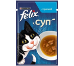 Корм влажный Purina Felix «Суп» (для взрослых кошек), 48 г, с треской